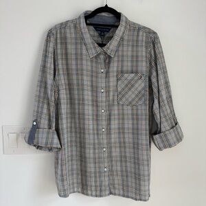 Tommy Hilfiger Heritage Shirt Womens Plaid NEW Academia Preppy